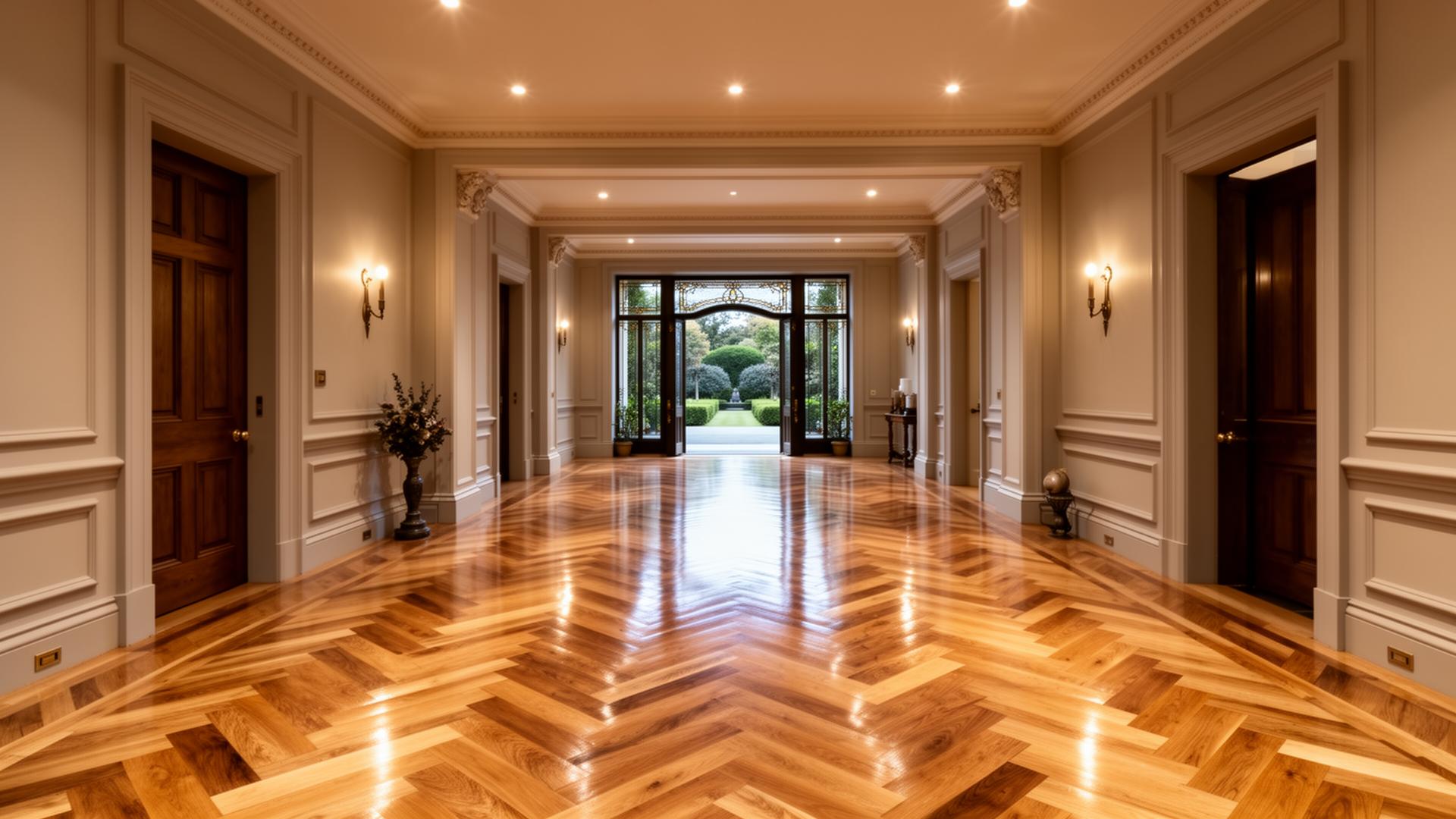 Pattern flooring & timber stairs, executed flawlessly